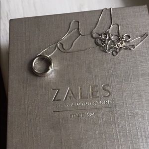 10k White Gold Diamond Pendant